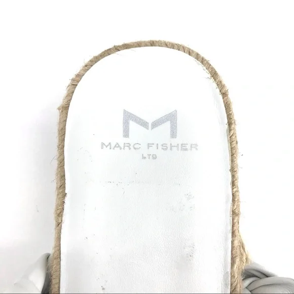Marc Fisher White Jaimee Espadrille Slide Sandal - Picture 7 of 8
